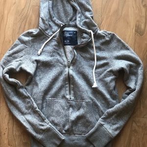 Half Zip Grey Hoodie